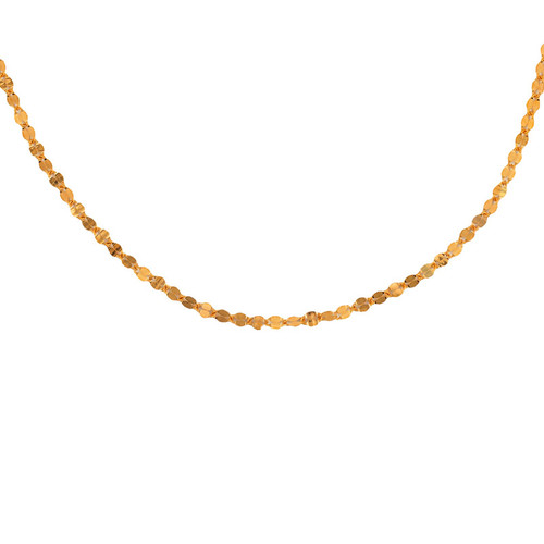 زنجیر پولکی طلا 18 عیار زنانه طلاجات مدل اکسترا کد 1042