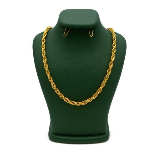 زنجیر بافت طلا 18 عیار زنانه گالری طلای همراز مدل طنابی