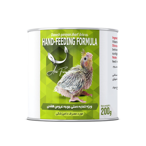 مکمل غذایی پرندگان زینتی آریا فارم مدل غذای کمکی جیلراک وزن 200 گرم