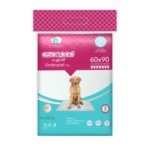 زیرانداز بهداشتی حیوانات آسوپد مدل 90 بسته 5 عددی