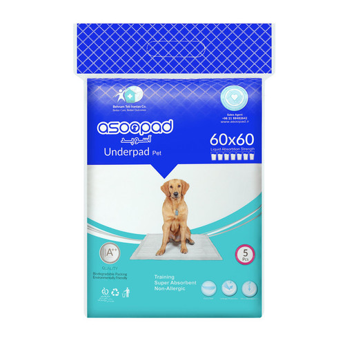 زیرانداز بهداشتی حیوانات آسوپد مدل 60 بسته 5 عددی